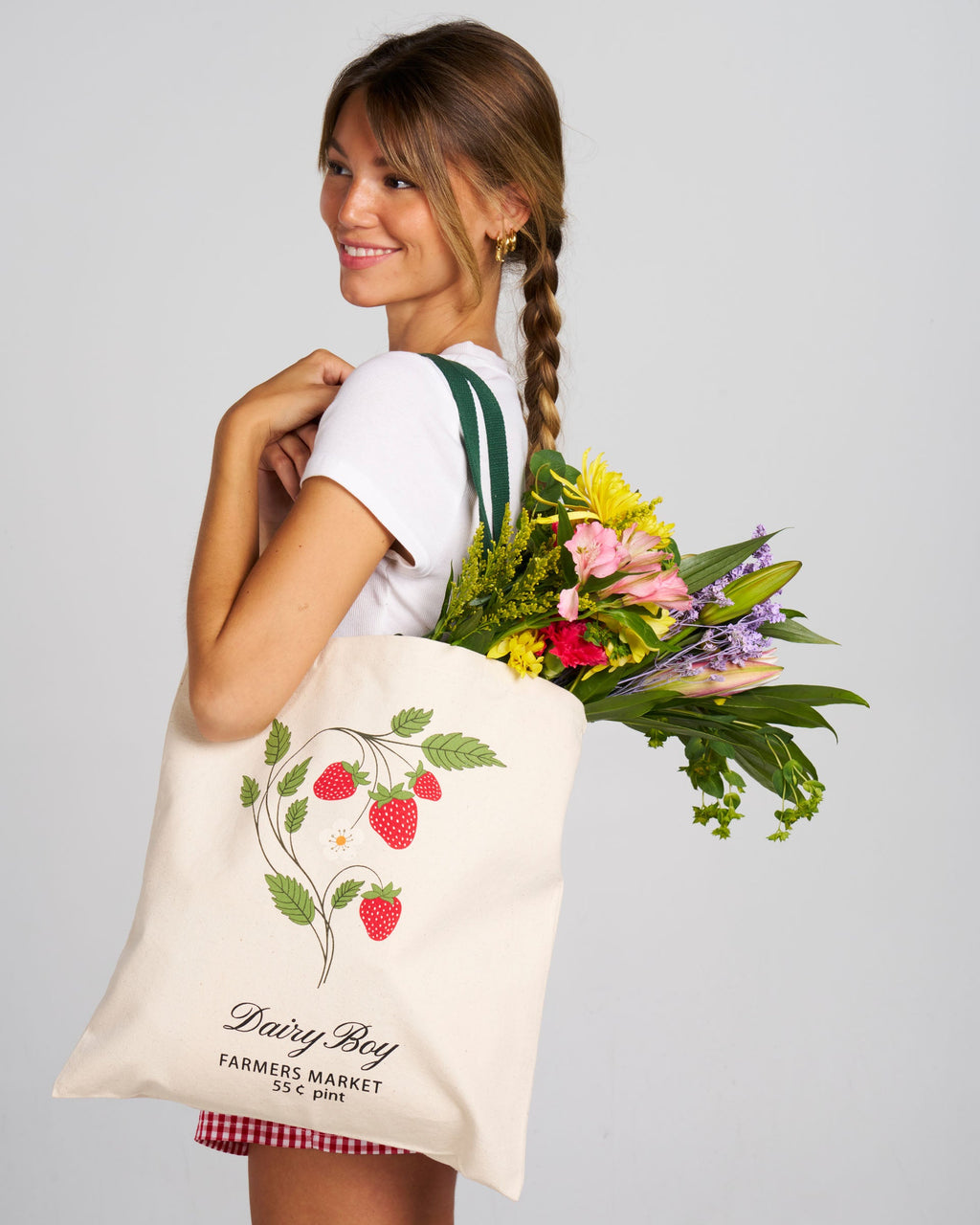 Farmer's Market Strawberry Tote